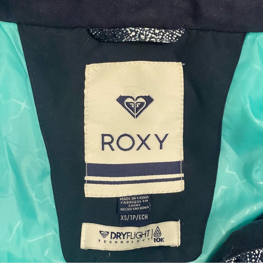 Roxy Jetty Block XS Women's Navy and Teal Ski Jacket Snowboarding - Picture 4 of 16